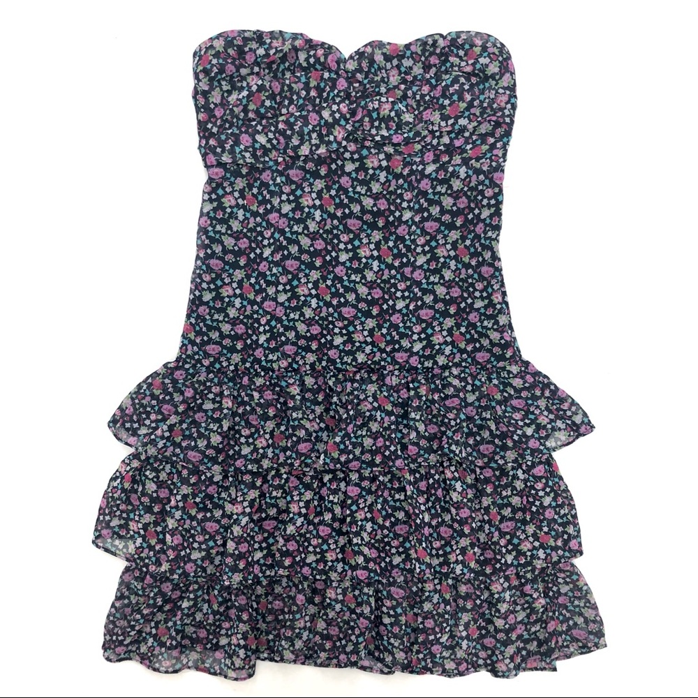 Y2k strapless floral dress